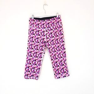 Victoria's Secret Knockout Crop Pink Geometric Print Fitted Legging Size Medium